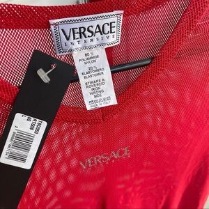 RARE Vintage 90s VERSACE Intensive Mesh Shirt Large New